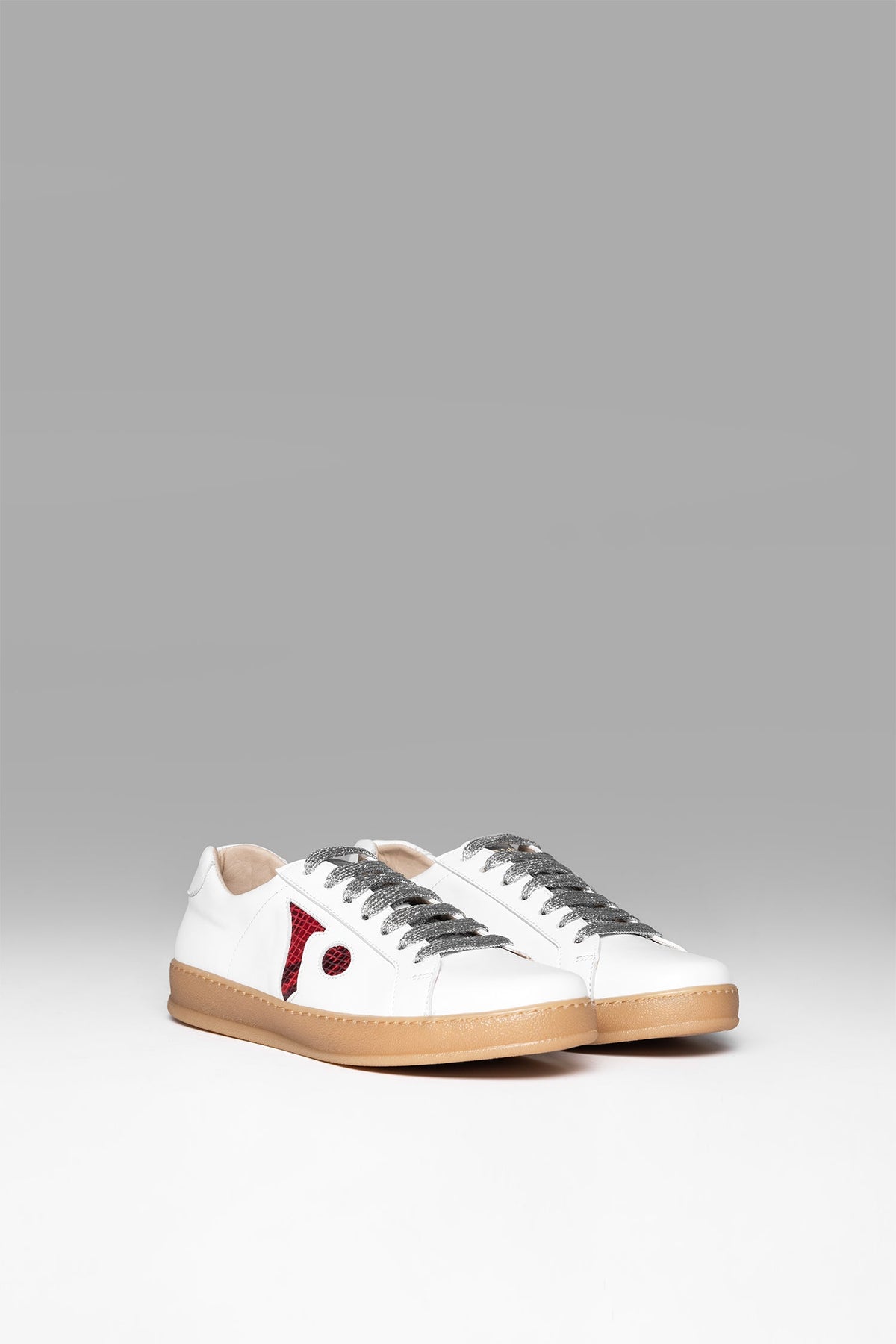 Sneakers Icon Base White Red Brand
