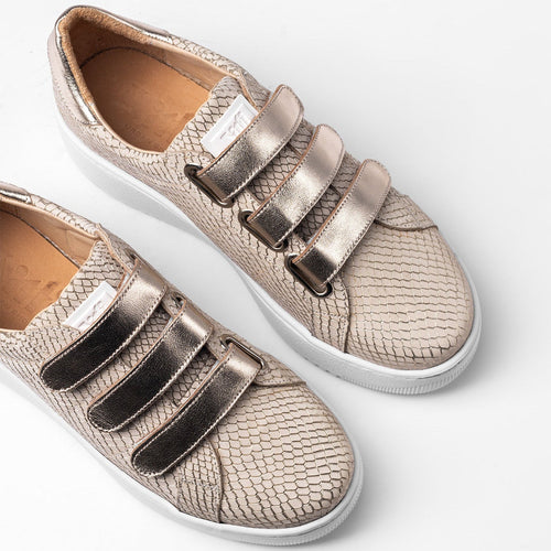Sneakers Cloud Rap Bison Gold Metalized Reptile