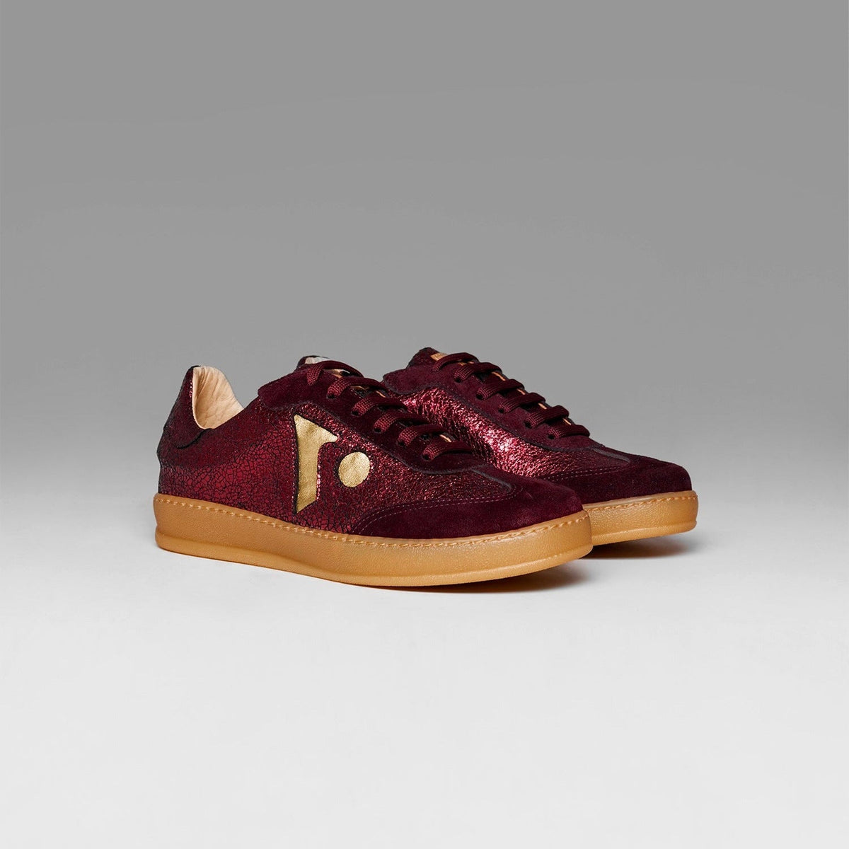 Sneakers Icon Exp Bordeaux Gold Metalized Brand