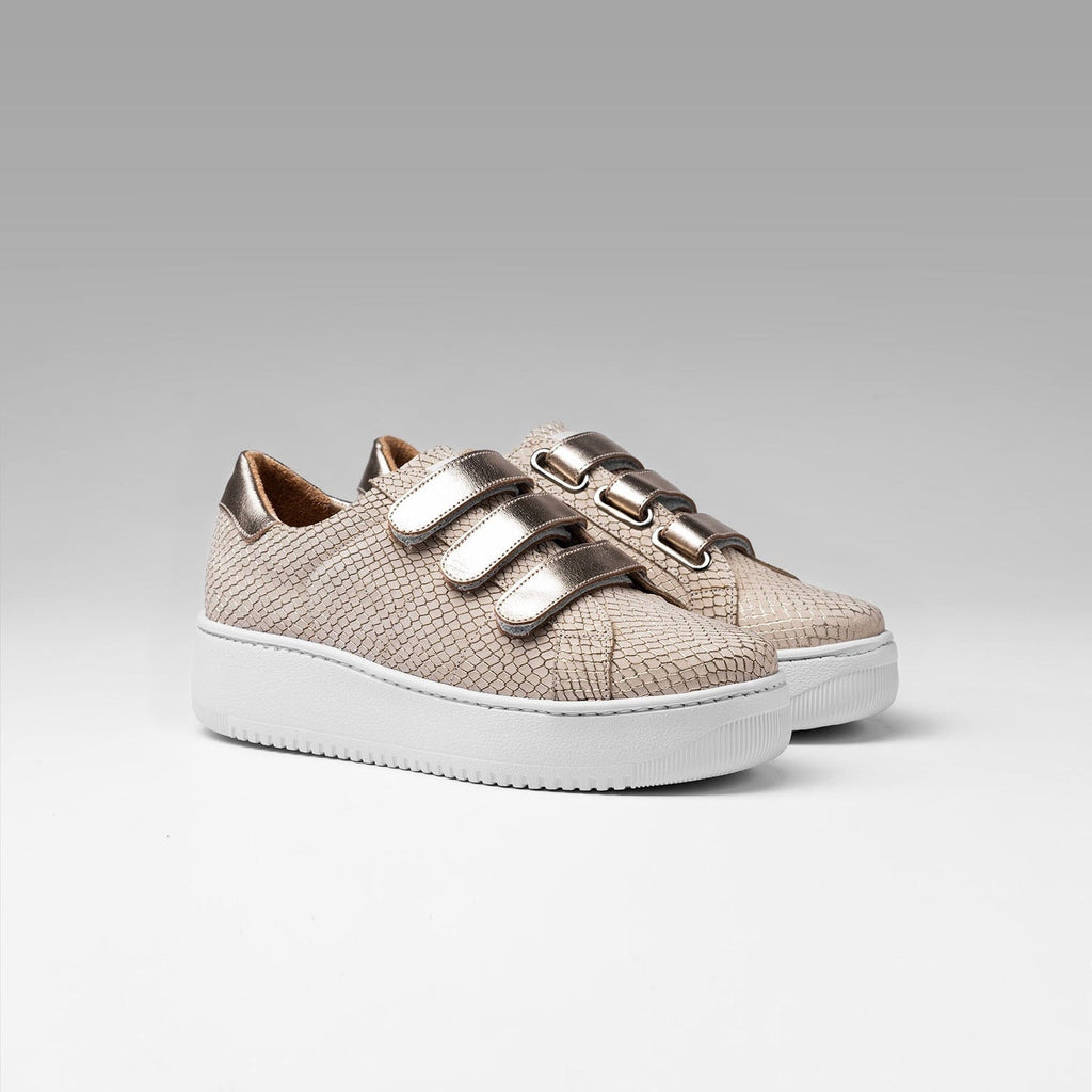 Sneakers Cloud Rap Bison Gold Metalized Reptile